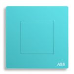 ABB开关插座面板 轩致系列爱琴海蓝色 86型AF504-AB 空白面板