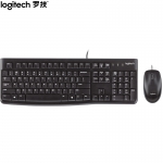 罗技（Logitech）MK120键鼠套装有线办公电脑键盘笔记本键盘全尺寸 黑色