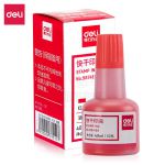 得力(deli)40ml财务印章快干清洁印油印泥 12瓶/盒 财务用品办公用品红色9874ES