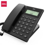 得力（deli) 电话机座机 固定电话 办公家用 45°倾角 亮度可调 13560黑 一年质保