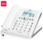 得力（deli) 20台/箱 电话机座机固定电话办公家用30°倾角温度显示790白色