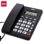得力（deli) 792 电话机座机 固定电话 办公家用 免电池 带计算机功能 黑