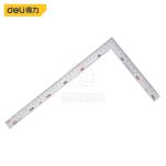 得力(deli) 不锈钢拐尺钢角尺L型尺木工直角90度尺双面刻度150x300mm DL7130