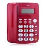 得力（deli)电话机座机 20台/箱 固定电话办公家用大容量存储防雷、抗电磁干扰红色787