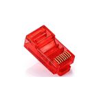 酷比客（L-CUBIC） 超5类非屏蔽水晶头 8P8C 红色 100只/盒 LCLNC5PLUGRD