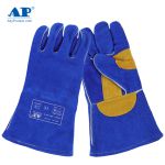 AP友盟 AP-1201 彩蓝色护掌烧焊手套 M L XL（双）
