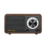山进（SANGEAN）MOZART黑色原木板高品质复古无线蓝牙便携音箱 迷你户外家庭桌面音响