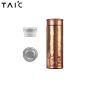 TAIC钛度 纯钛直身保温杯（带滤网）TZLB-T400枫叶红 400ml