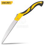 得力（deli）手锯锯子修剪树枝花果树枝折叠锯户外伐木锯木工工具 大号折叠锯【加强款】 DL580610
