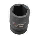 邦克（Bunker） 3/4寸（19mm）工业级气动套筒56mm长重型加厚六角套筒风炮套筒（套筒30mm×56mm）