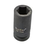 邦克（Bunker） 3/4寸（19mm）工业级气动套筒80mm长重型加厚六角套筒风炮套筒（套筒25mm×80mm）