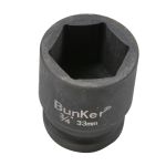 邦克（Bunker） 3/4寸（19mm）工业级气动套筒56mm长重型加厚六角套筒风炮套筒（套筒33mm×56mm）