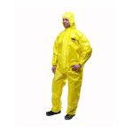 雷克兰（Lakeland）CT4SY428PS黄色标准连体带帽防化服双层拉链化工制药石油黄色XXL