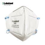 雷克兰（Lakeland）防尘口罩KN95防雾霾PM2.5成人耳带折叠式带阀口罩M100无呼吸阀独立包装（50只盒）均码