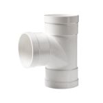 联塑（LESSO）90度顺水三通（等径三通）（国标） 4寸/dn110 一个（PVC-U排水管配件） 白色