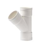 联塑（LESSO）45度斜三通 2.5寸/dn75 一个（PVC-U排水管配件） 白色
