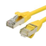 酷比客（L-CUBIC） cat5e 屏蔽纯铜家用高速超五类网络跳线屏蔽百兆网线 黄色 1米 LCLN5ERRSYW-1M