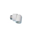 米朗 ppr水管配件管材管件白色环保管件外牙弯头90°25*3/4白色5个起订