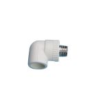 米朗 ppr水管配件管材管件白色环保管件外牙弯头90°25*1/2白色10个起售