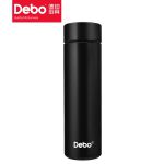 徳铂（Debo） DEP-736不莱梅智能显示温度保温杯不锈钢直身杯500ml黑色