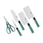 徳铂（Debo） 克拉米不锈钢刀具套装 多用刀具6件套 厨房套刀食物剪 DEP-800