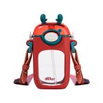 迪乐贝尔（Diller）    TRITAN儿童运动水壶吸管型400ML D-T4015红色
