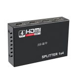 晶华（JH） HDMI分配器一进四出 4K高清视频一分四同屏分屏器 黑色 F211