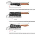 拜格（BAYCO）不锈钢锻打锤纹木柄刀具三件套ZH7213/套