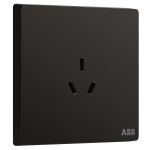 ABB开关插座面板 10A三孔插座 轩致系列 黑色 AF203-885