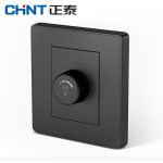 正泰（CHNT）开关插座面板窄边框大面板86型墙壁二三插电源NEW2W深灰色 弱电系列 调光开关100W