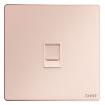 正泰（CHNT）开关插座墙壁面板电源86型无边框大面板 NEW2S爱度系列玫瑰金 强电系列 电脑（六类）