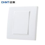 正泰（CHNT）开关插座墙壁86型电源面板内嵌钢架NEW7L毓琇系列白色 强电系列 空白面板