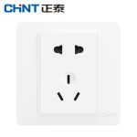 正泰（CHNT）开关插座面板86型墙壁电源NEW7i逸动系列NEW7-i11100 白色五孔插座