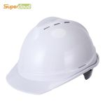 舒蔻   （Supercloud） 工地工程防砸头盔施工建筑 ABS透气安全帽NA12旋钮款 白色