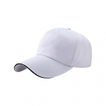 胜丽HS101A棒球帽鸭舌帽旅游帽学生帽志愿者广告帽子棉布夹心款白色1顶装