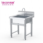 乐创(lecon) 商用单星水池 201不锈钢洗碗洗菜池洗手盆 LC-J-GSC01