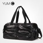 美国YUMC 健身包女休闲运动包干湿分离游泳包女训练瑜伽包轻便手提包女行李 耀黑色