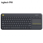 罗技（Logitech）K400Plus无线键盘电脑笔记本智能触摸面板无线触控键盘 黑色