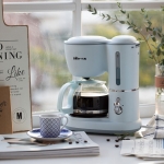 小熊（Bear）咖啡机美式家用 0.6L全自动滴漏式小型泡茶煮咖啡壶 蓝色-KFJ-A06K1【企业采购】支持一件代发