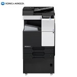 柯尼卡美能达 287 黑色 A3黑白多功能复合机复印机打印机扫描多功能一体机(双面器+输稿器+工作底柜+双纸盒)