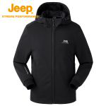 Jeep（吉普）   男式针织外套 J032096160（品牌黑3XL）