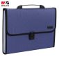 晨光(M&G)文具A4/12格蓝色文件包 办公手提资料包风琴包 学生试卷分类收纳包 单个装AWT90959