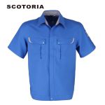 斯卡地尔（SCOTORIA） TOJ411 夏季工作服套装 男汽修服劳保服套装工厂 宝蓝上衣