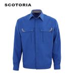 斯卡地尔（SCOTORIA） TOJ421 男女夏季长袖工服套装 车间汽修工装 宝蓝色上衣