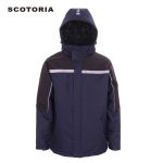 斯卡地尔（SCOTORIA） TM816 冬季保暖棉服 加厚反光棉衣工作服 蓝色