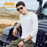 Jeep   男式长袖T恤衫 J212094524白色 (L)