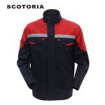 斯卡地尔（SCOTORIA） TC601 拼色工作服套装 藏蓝拼红色上衣S