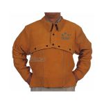 威特仕 44-2028 金黄色牛皮开背式焊服上身焊接工作服与围身配合使用1件装（44-2028M）