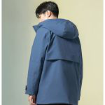 鸭鸭YAYA  中长款加厚派克工装外套   HY-DSH07B0250（雾霾蓝M）