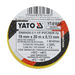 易尔拓（YATO） 防水电工绝缘胶带PVC强粘力胶布黄色一卷19mmX20M YT-81654